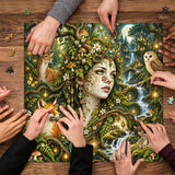 Elegante puzzle con cani con fiori, 1000 pezzi