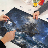 Stilvolles Blumenhunde-Puzzle 1000 Teile