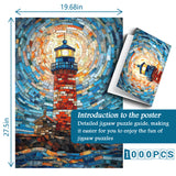 Mosaic Lighthouse Jigsaw Puzzle 1000 Pieces