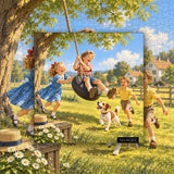 Stilvolles Blumenhunde-Puzzle 1000 Teile