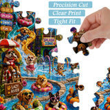 Elegante puzzle con cani con fiori, 1000 pezzi