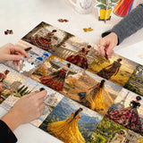 Elegante puzzle con cani con fiori, 1000 pezzi