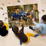 Puzzle élégant de chiens de fleurs 1000 pièces