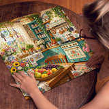 Stilvolles Blumenhunde-Puzzle 1000 Teile