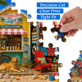 Elegante puzzle con cani con fiori, 1000 pezzi