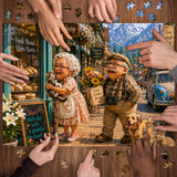 Stilvolles Blumenhunde-Puzzle 1000 Teile