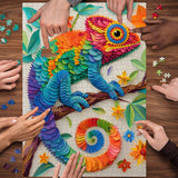 Elegante puzzle con cani con fiori, 1000 pezzi