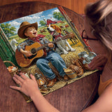 Stilvolles Blumenhunde-Puzzle 1000 Teile