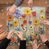 Puzzle élégant de chiens de fleurs 1000 pièces