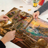 Elegante puzzle con cani con fiori, 1000 pezzi