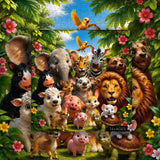 Elegante puzzle con cani con fiori, 1000 pezzi
