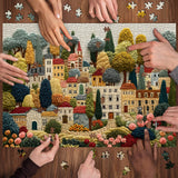 Puzzle Village de broderie 1000 pièces