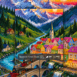 Rainbow Town Train Jigsaw Puzzle 1000 Pieces