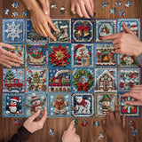 Blue Christmas Wonderland Jigsaw Puzzle 1000 Pieces
