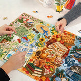 Elegante puzzle con cani con fiori, 1000 pezzi