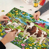 Stilvolles Blumenhunde-Puzzle 1000 Teile