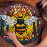 Stained Glass Bee Jigsaw Puzzle 1000 Pieces