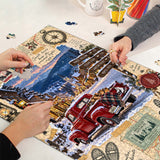 Elegante puzzle con cani con fiori, 1000 pezzi