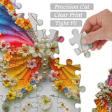 Rainbow Petal Butterfly Jigsaw Puzzle 1000 Pieces