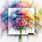 Umbrella Blooms Jigsaw Puzzle 1000 Pieces