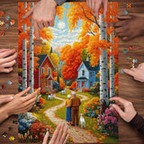 Stilvolles Blumenhunde-Puzzle 1000 Teile