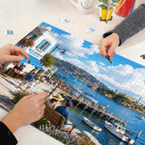 Elegante puzzle con cani con fiori, 1000 pezzi