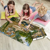 Elegante puzzle con cani con fiori, 1000 pezzi
