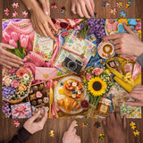 Elegante puzzle con cani con fiori, 1000 pezzi