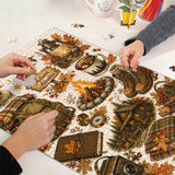 Stilvolles Blumenhunde-Puzzle 1000 Teile