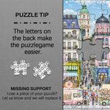 Elegante puzzle con cani con fiori, 1000 pezzi