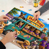 Stilvolles Blumenhunde-Puzzle 1000 Teile