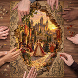 Puzzle élégant de chiens de fleurs 1000 pièces