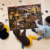 Elegante puzzle con cani con fiori, 1000 pezzi