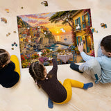 Elegante puzzle con cani con fiori, 1000 pezzi