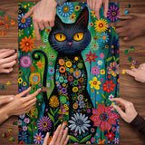 Cat in Flowers Jigsaw Puzzle 1000 Pieces