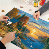 Lakeside cabins Jigsaw Puzzle 1000 Pieces