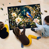 Stilvolles Blumenhunde-Puzzle 1000 Teile