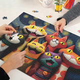 Starry Cat Chorus Jigsaw Puzzle 1000 Pieces