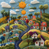Whimsical Wool Village Jigsaw Puzzle 1000 Pieces