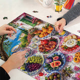 Elegante puzzle con cani con fiori, 1000 pezzi
