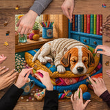 Elegante puzzle con cani con fiori, 1000 pezzi