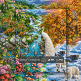 Stilvolles Blumenhunde-Puzzle 1000 Teile