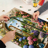 Stilvolles Blumenhunde-Puzzle 1000 Teile