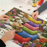 Elegante puzzle con cani con fiori, 1000 pezzi