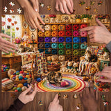 Elegante puzzle con cani con fiori, 1000 pezzi