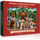 Animal Christmas Party Jigsaw Puzzles 1000 Pieces