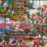Elegante puzzle con cani con fiori, 1000 pezzi