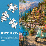 Elegante puzzle con cani con fiori, 1000 pezzi