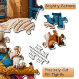 Elegante puzzle con cani con fiori, 1000 pezzi