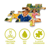 Stilvolles Blumenhunde-Puzzle 1000 Teile